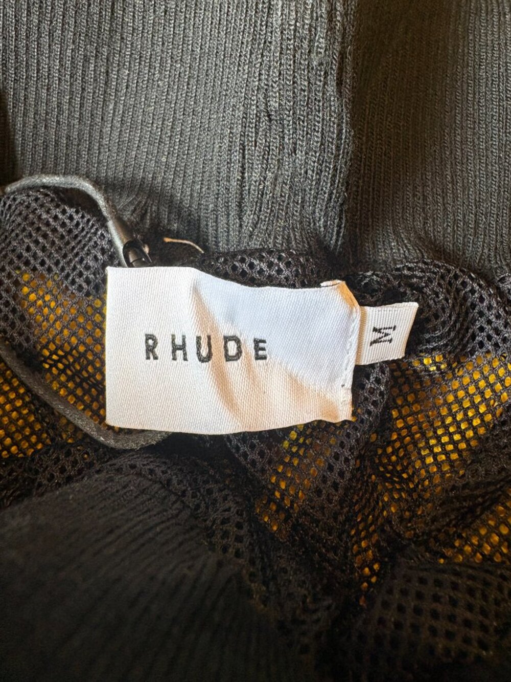 Rhude Yellow Mesh Basketball Shorts NWT - Picture 5 of 10
